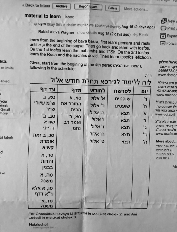 Material to learn email